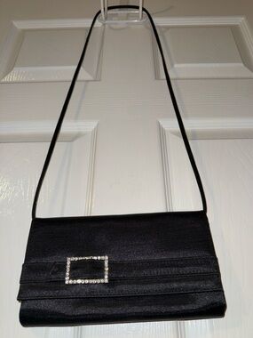 Evening Crossbody Bag with Rhinestone Buckle